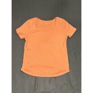 Chicos Top Womens 1 Small Ultimate Tee Slub Knit Scoop Neck Casual